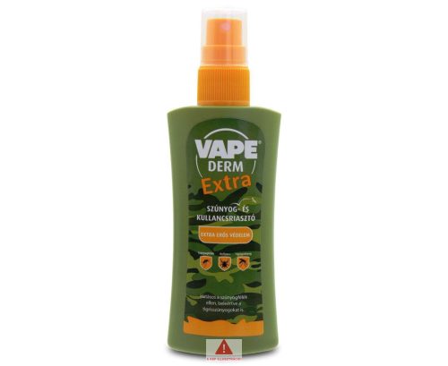 Vape Derm Szúny. és kull.riasztó pump. 100ml Extra Erős (Tigris- és Maláriaszúnyog)