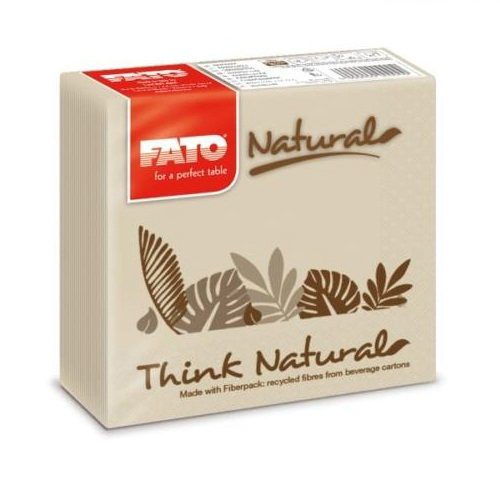 FATO Drink Natural (száraz élelmiszerrel való érintkezésre alkalmas) koktél szalvéta havana  24x24 2rtg 100lap  82228600